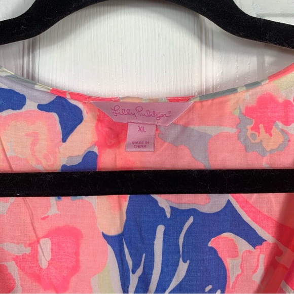 Lilly Pulitzer Playa Hermosa Dress Cold Shoulder Womens Size XL - Picture 3 of 5